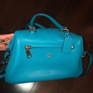 blue/teal stunning coach bag.NWOT